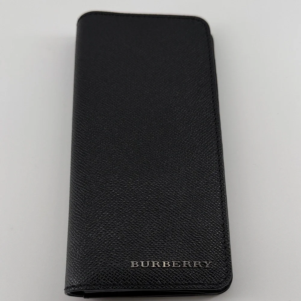 Burberry Black Leather Phone Case